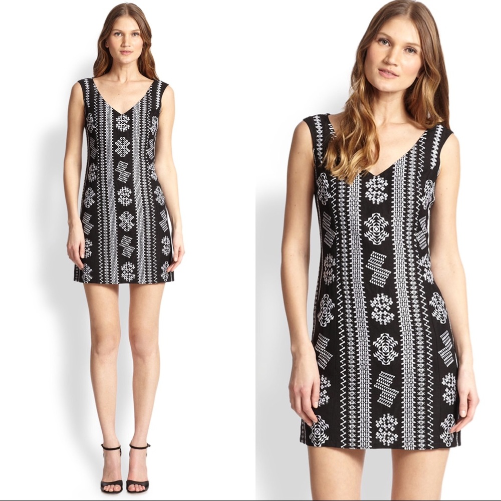 Nanette Lepore Black and White Mini Dress